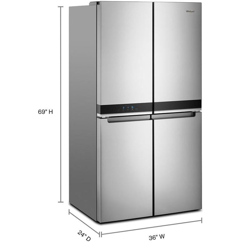 Whirlpool 36-inch, 19.4 cu.ft. Counter-Depth French 4-Door Refrigerator with Custom Temperature Control WRQA59CNKZ IMAGE 3