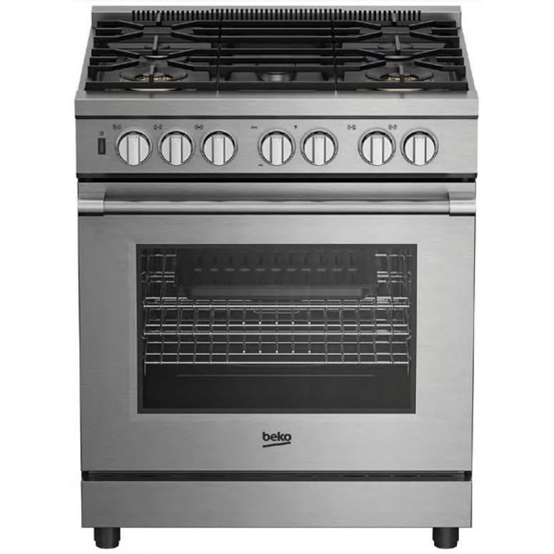 beko 30-inch Freestanding Dual Fuel Range with Twin Turbo Convection Technology PRDF34552SS IMAGE 1