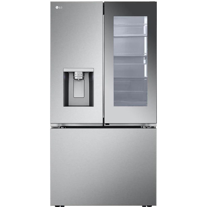 LG 36-inch, 26 cu. ft. Counter-Depth MAX™ French 3-Door Refrigerator with Mirror InstaView® LRYKC2606S IMAGE 2