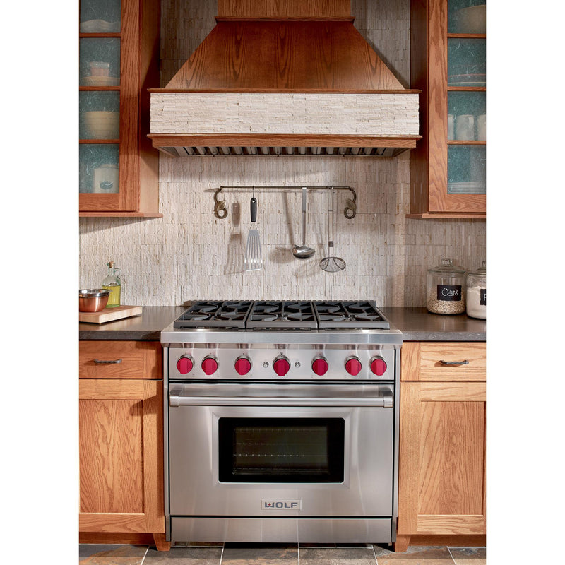 Wolf 36-inch Freestanding Gas Range with Convection GR366 IMAGE 7