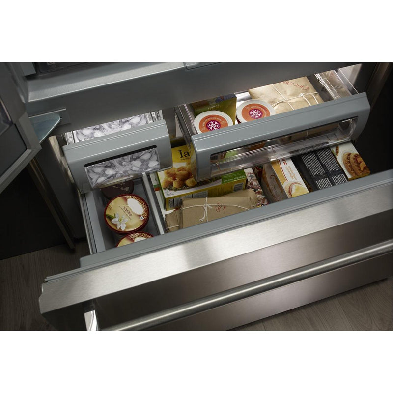 KitchenAid 43-inch, 24.2 cu.ft. Built-in French 3-Door Refrigerator with Platinum Interior Design KBFN502ESS IMAGE 10