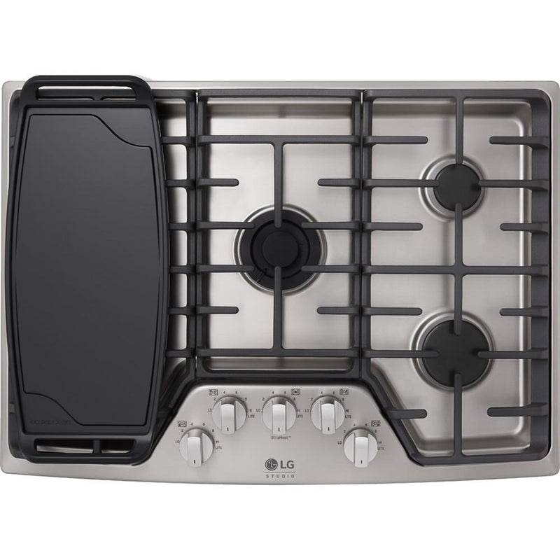 LG STUDIO 30-inch Built-in Gas Cooktop with Ultraheat™ Dual Burner LSCG307ST IMAGE 2