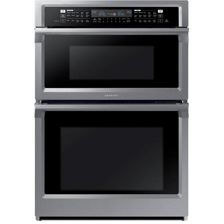 Samsung 30-inch, 5.1 cu.ft. Oven and 1.9 cu.ft. Microwave Built-in Combination Wall Oven with Wi-Fi Connectivity NQ70M6650DS/AA IMAGE 1