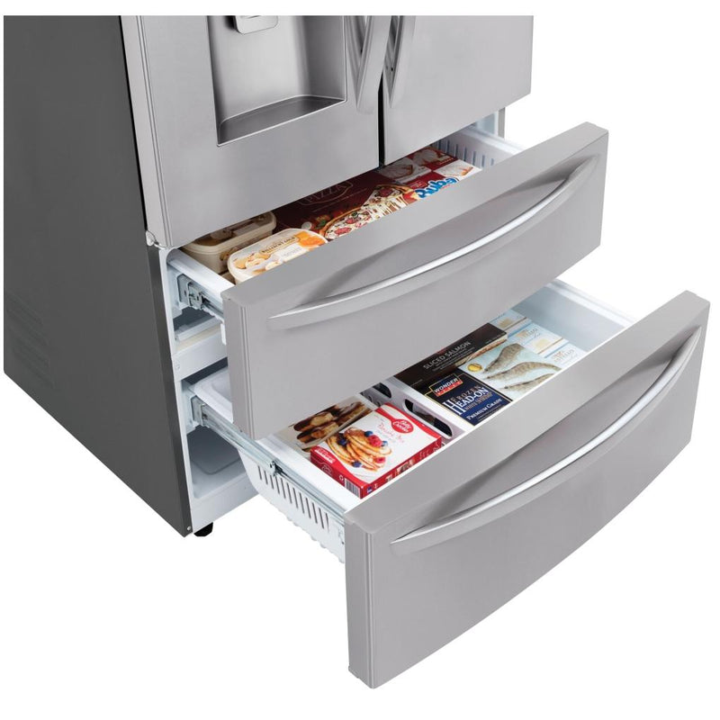 LG 36-inch, 28 cu.ft. Freestanding French 4-Door Refrigerator with Slim SpacePlus® Ice System LMXS28636S IMAGE 9