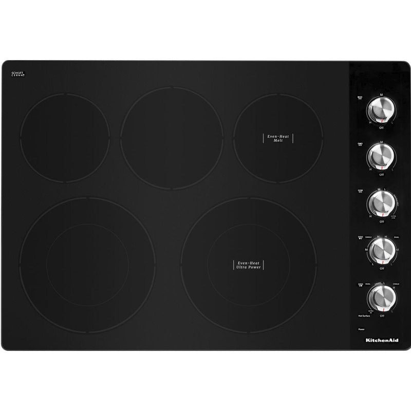 KitchenAid 30-inch Built-in Electric Cooktop with 5 Elements KCES550HSS IMAGE 1