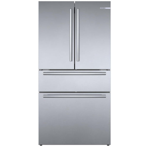 Bosch 36-inch, 21 cu.ft. Counter-Depth French 4-Door Refrigerator with VitaFreshPro™ Drawer B36CL80SNS IMAGE 1