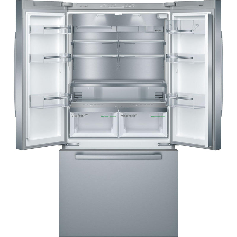 Bosch 36-inch, 21 cu.ft. Counter-Depth French 3-Door Refrigerator with VitaFreshPro™ Drawer B36CT80SNS IMAGE 4