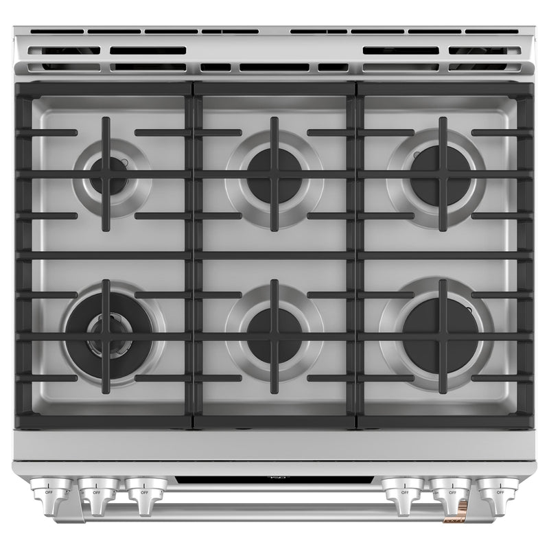Café 30-inch Slide-in Gas Double Oven Range with Convection Technology CGS750P2MS1 IMAGE 5