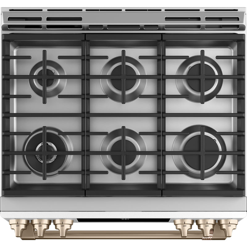 Café 30-inch Slide-in Gas Range with Convection Technology CGS700P4MW2 IMAGE 3