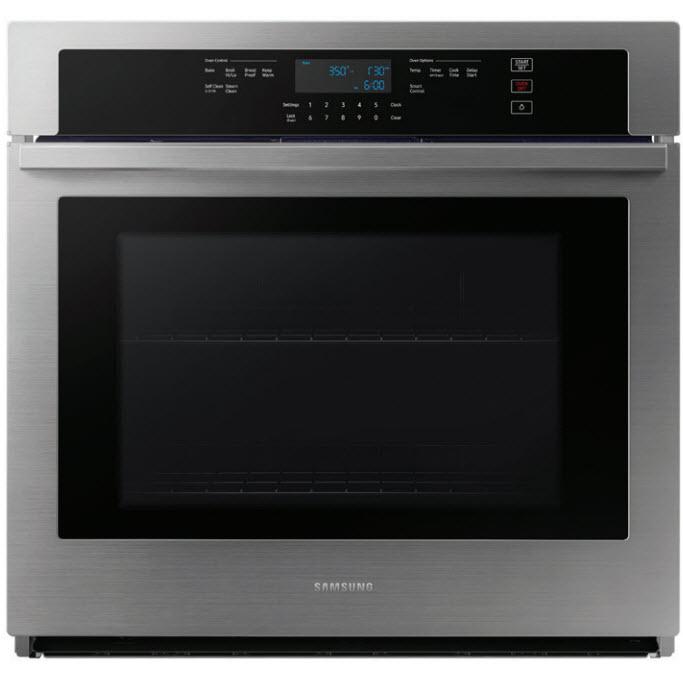 Samsung 30-inch, 5.1 cu.ft. Single Wall Oven with Wi-Fi Connectivity NV51T5511SS/AA IMAGE 1