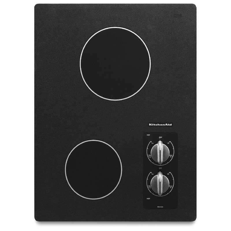 KitchenAid 15-inch Built-in Electric Cooktop with 2 Elements KECC056RBL IMAGE 1