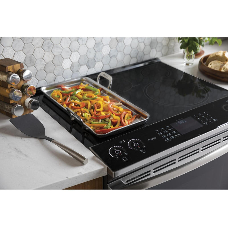 GE Profile 30-inch Slide-in Induction Electric Range with Wi-Fi Connectivity PHS930YPFS IMAGE 9