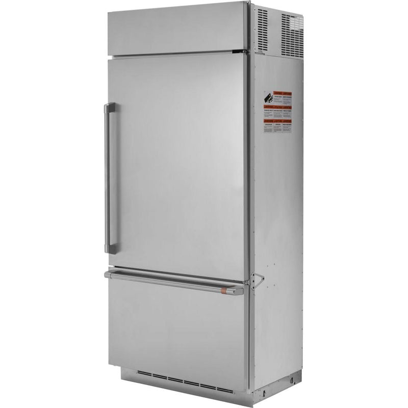 Café 36-inch, 21.3 cu.ft. Built-in Bottom Freezer Refrigerator with Wi-Fi Connect CDB36RP2PS1 IMAGE 3