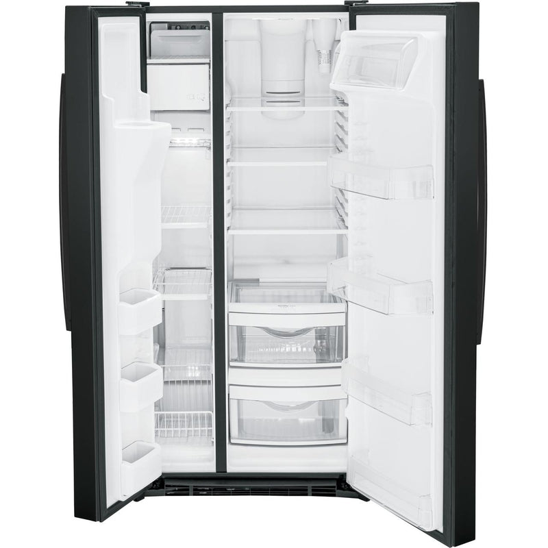GE 33-inch, 23 cu. ft. Side-By-Side Refrigerator with Dispenser GSS23GGPBB IMAGE 2