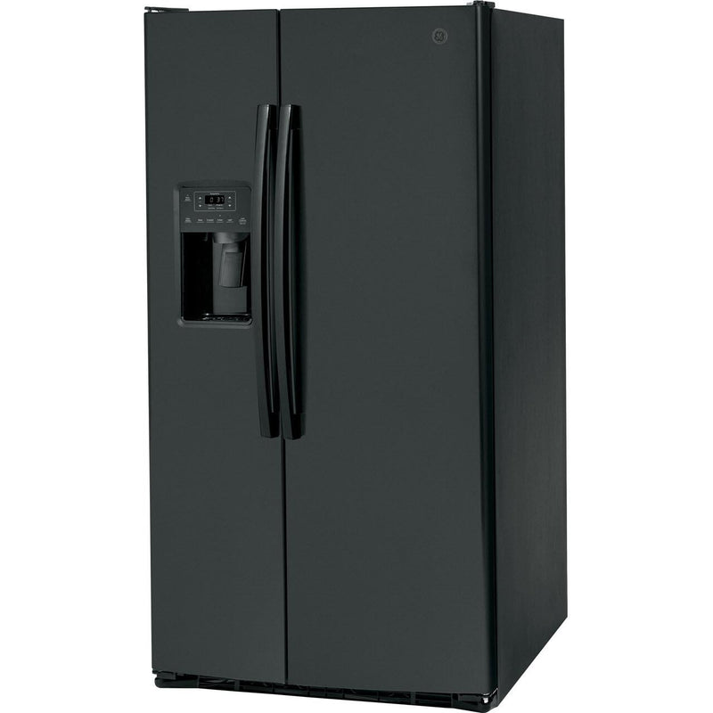 GE 36-inch 25.3 cu.ft. Freestanding Side-by-Side Refrigerator with LED Lighting GSE25GGPBB IMAGE 3
