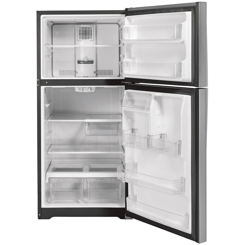 GE 33-inch, 21.9 cu.ft. Freestanding Top Freezer Refrigerator with Upfront Fresh Food Temperature Controls GTS22KYNRFS IMAGE 3
