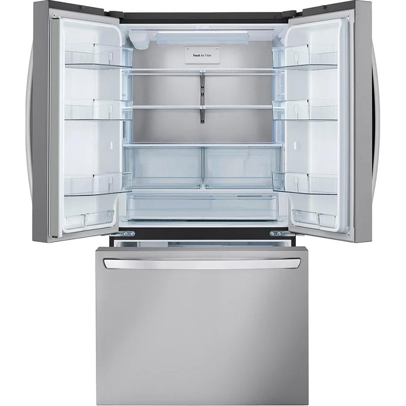 LG 36-inch, 27 cu. ft. Counter-Depth Max French 3-Door Refrigerator with Linear Cooling™ LRFLC2706S IMAGE 4