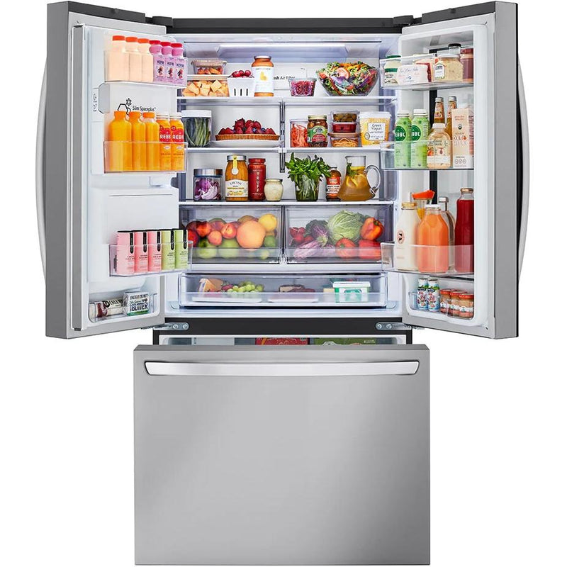 LG 35-inch, 26 cu. ft. Counter-Depth French Door Refrigerator with Smart InstaView® LRFOC2606S IMAGE 5
