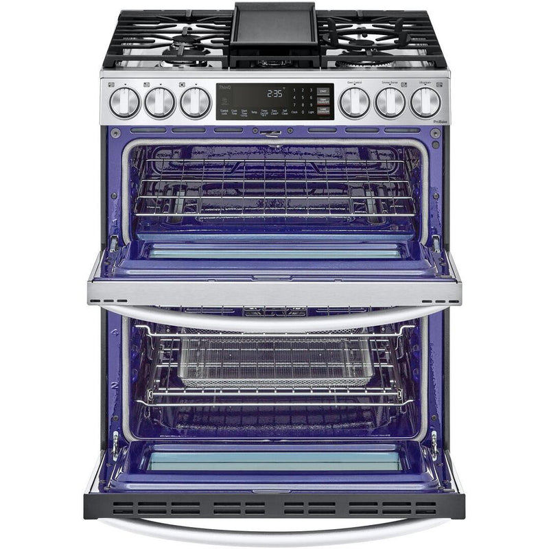 LG 30-inch Slide-In Gas Double Range with ProBake® Convection and InstaView® LTGL6937F IMAGE 7