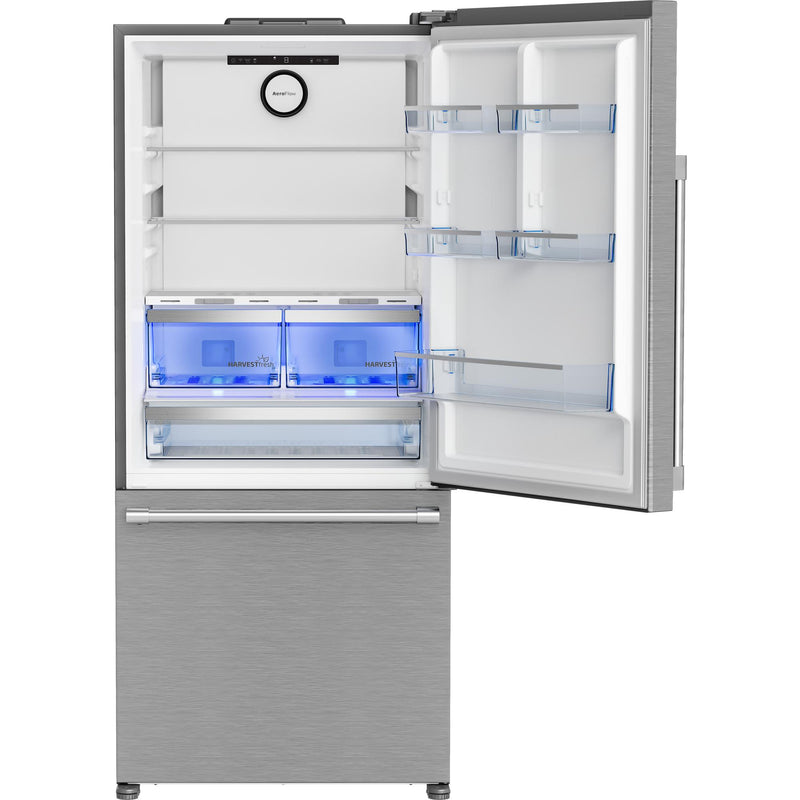 beko 30-inch, 16.1 cu. ft, Bottom Freezer, Refrigerator with HarvestFresh™ BFBD30216SS IMAGE 3